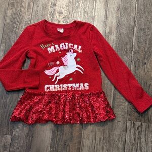 Red Unicorn Christmas Sweater